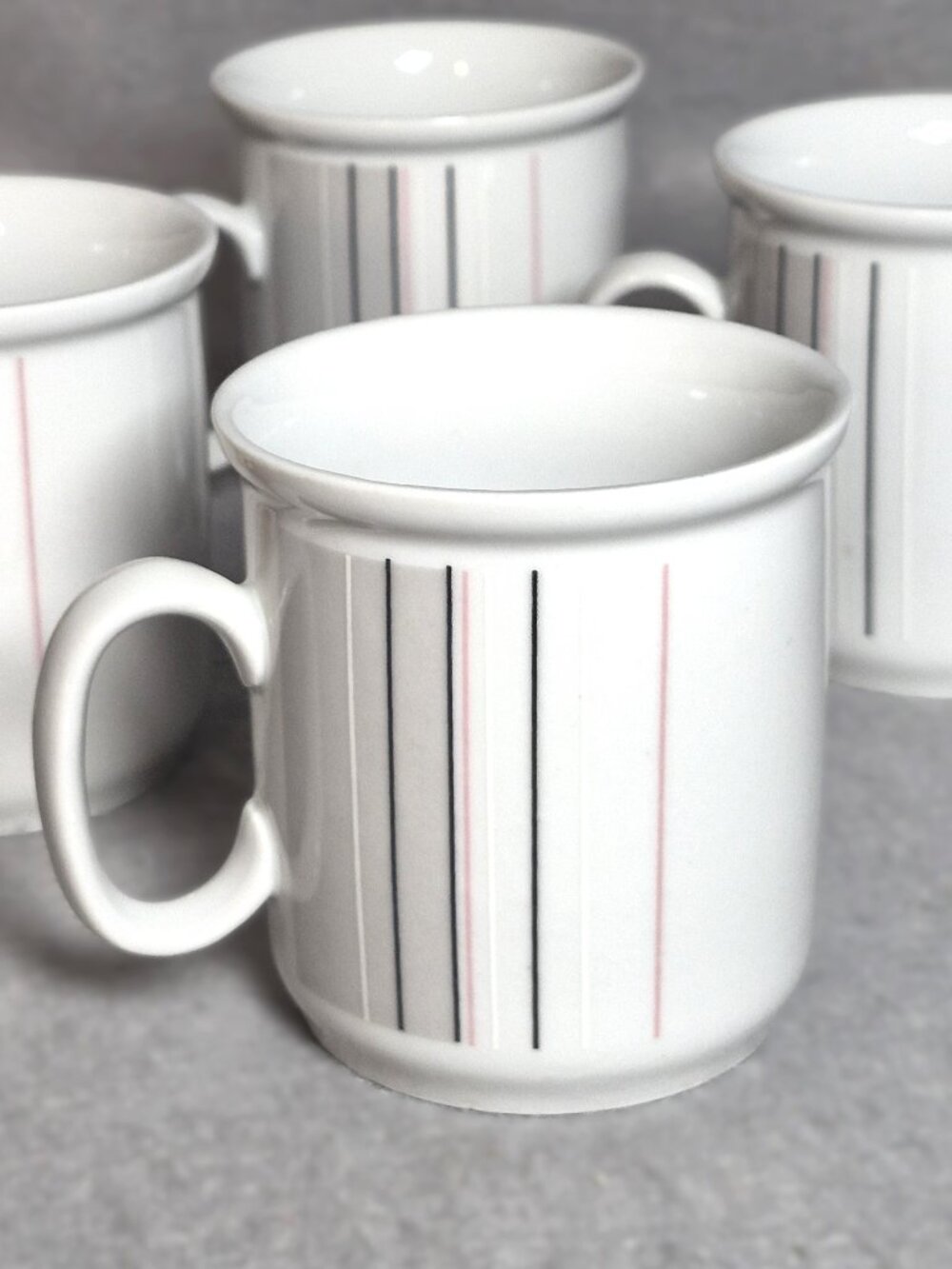 Vintage EPIAG Czechoslovakaia Porcelain Coffee Cups Set of 4 8oz Capacity